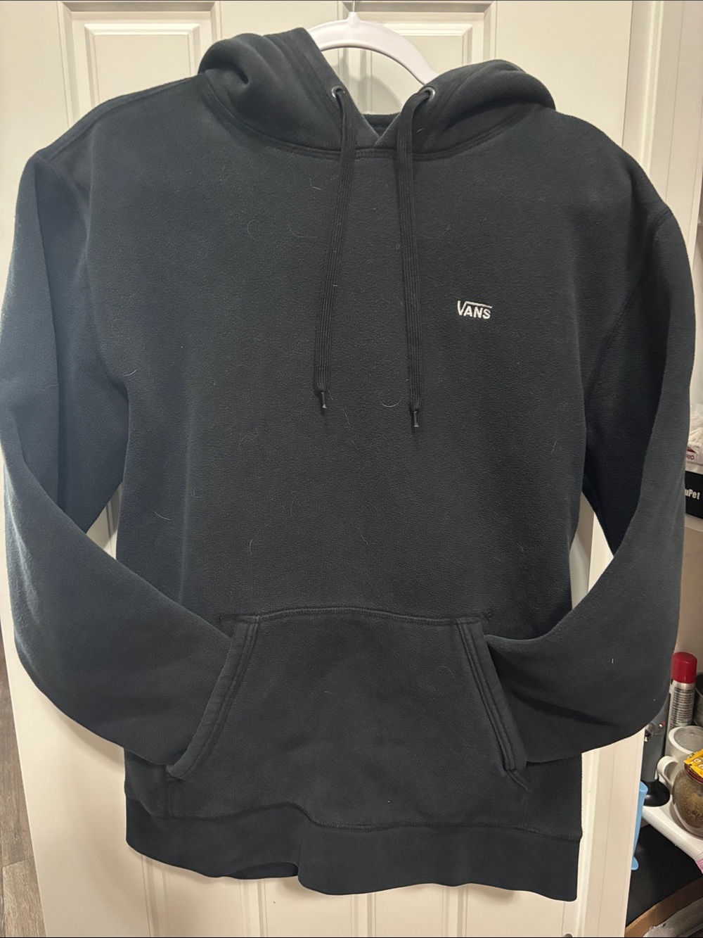 Vans Black Pullover Hoodie with Small Logo
